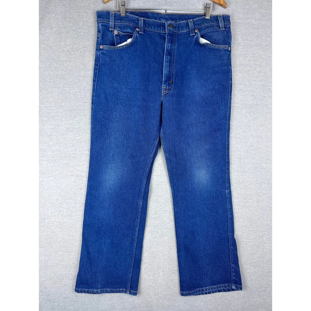 Vintage Levis 517 Mens 36x27 Bootcut Jeans Medium‎ Wash Blue Denim Made in USA